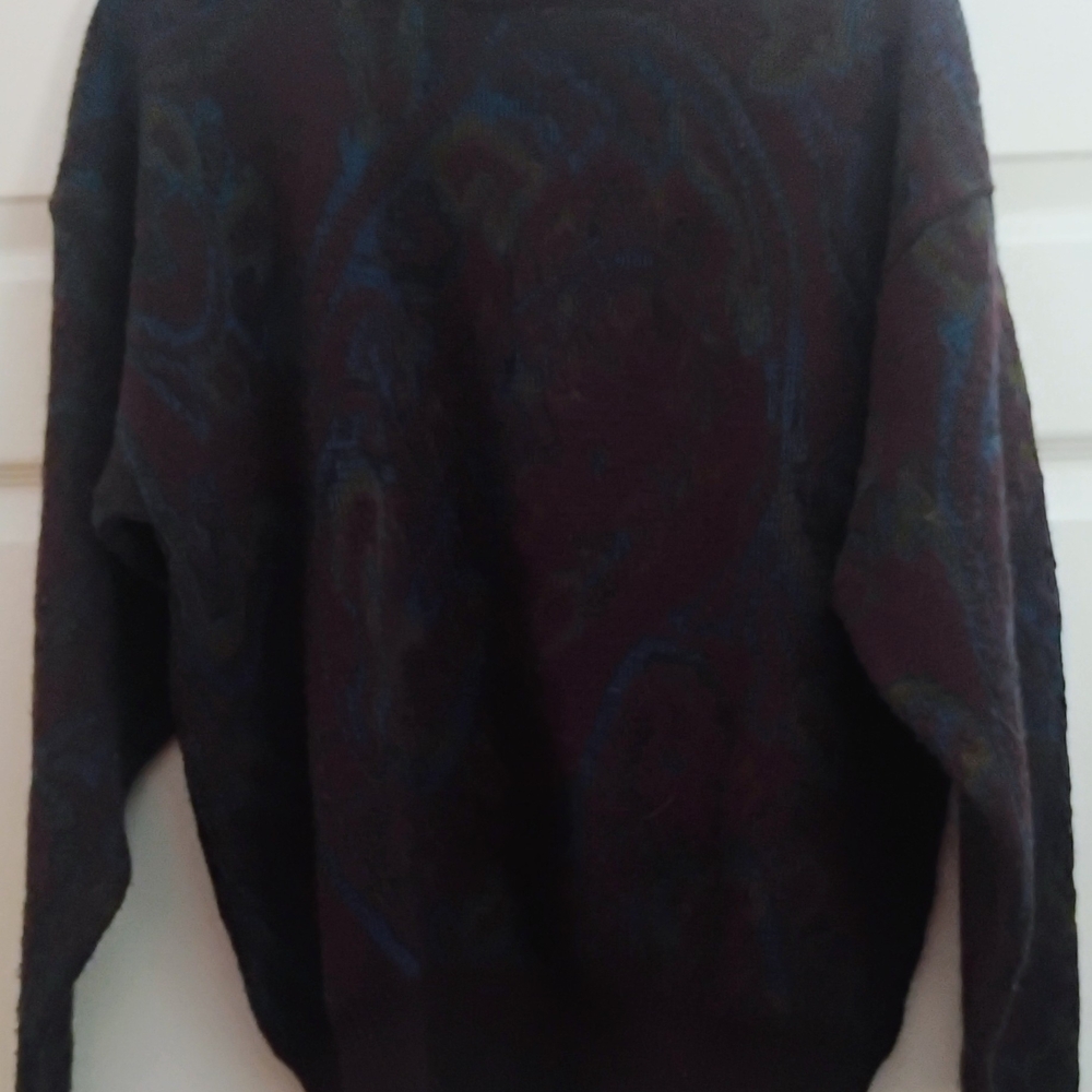 Collectif Men's Dark Patterned Crewneck Sweater